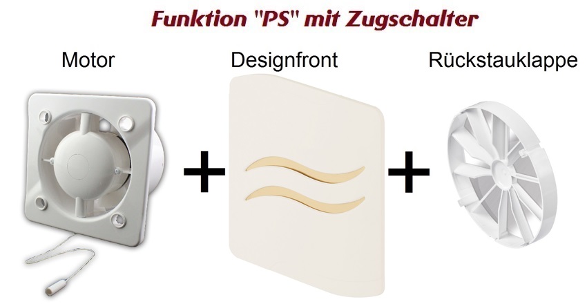 Wandventilator Deckenlüfter Ø 100 mm Ventilator Badlüfter